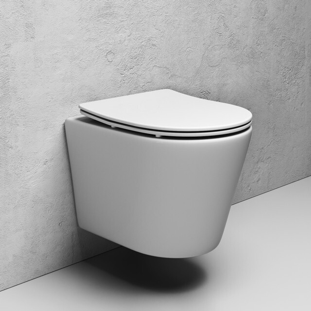 Подвесной унитаз Abelsberg Element TornadoFlush ELC70701WH, белый глянец