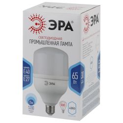 Лампа светодиодная ЭРА STD LED POWER T160-65W-4000-E27/E40 Е27 / Е40 65 Вт колокол нейтральный белый свет