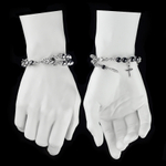 Браслет из гематита с крестиком и богоматерью "Rico La Cara"  AMX003209