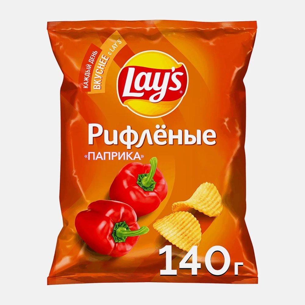 Чипсы Lays Рифлёные Паприка 140г
