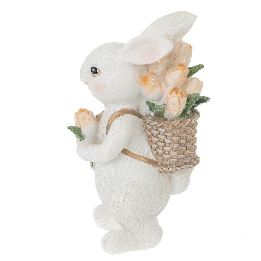 GAEM Фигурка декоративная "Заяц с корзиной", L5 W6,5 H11 см