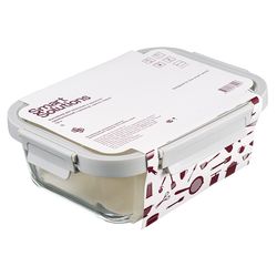 Контейнер для запекания и хранения прямоугольный с крышкой, 1,5 л, светло-серый