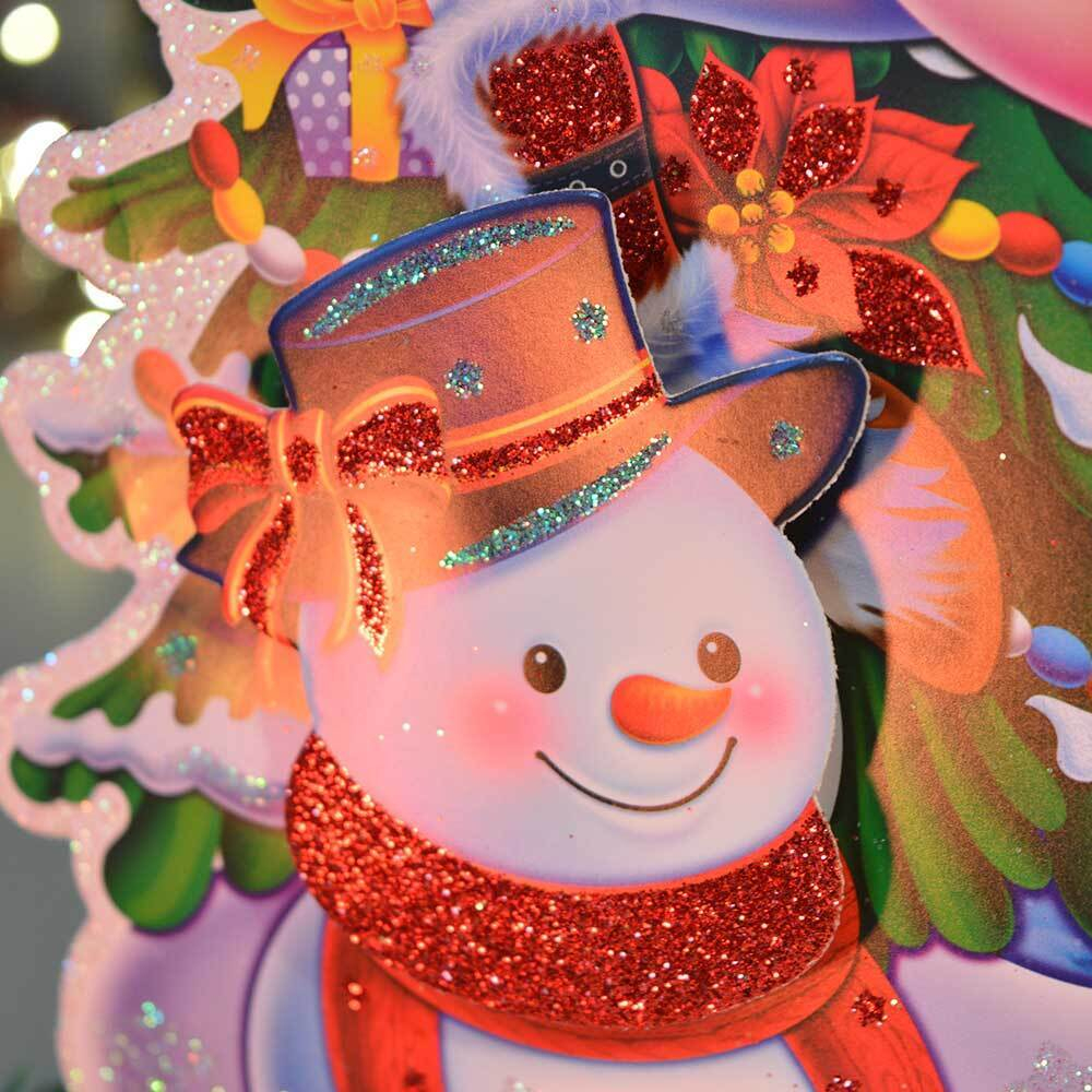 Плакат новогодний "Пони Снеговик" 40см