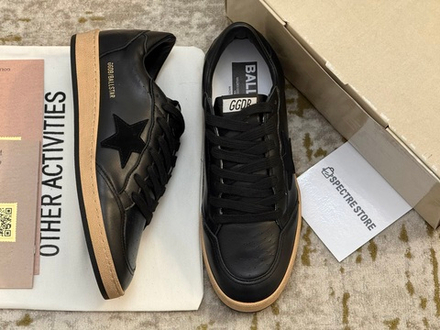 Ball Star in Black Nappa With Suede Star