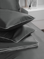 MOON 2 Наволочки, сатин темно-серый