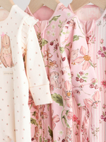 Комбинезон / Cлип для малышей Next AW2-294, 3 шт., Розовый, Молочный