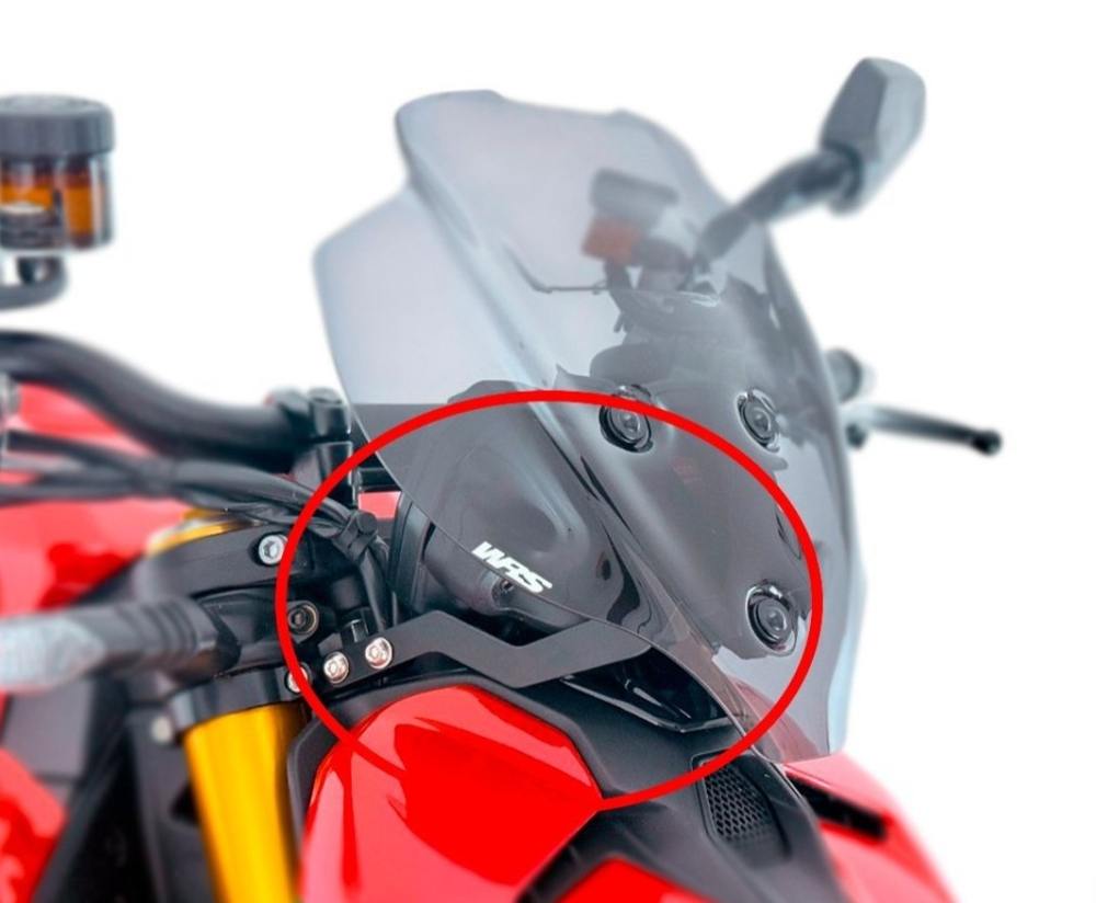 WRS Кронштейн крепления ветрового стекла Ducati Streetfighter V2 / S (2025) DU045N