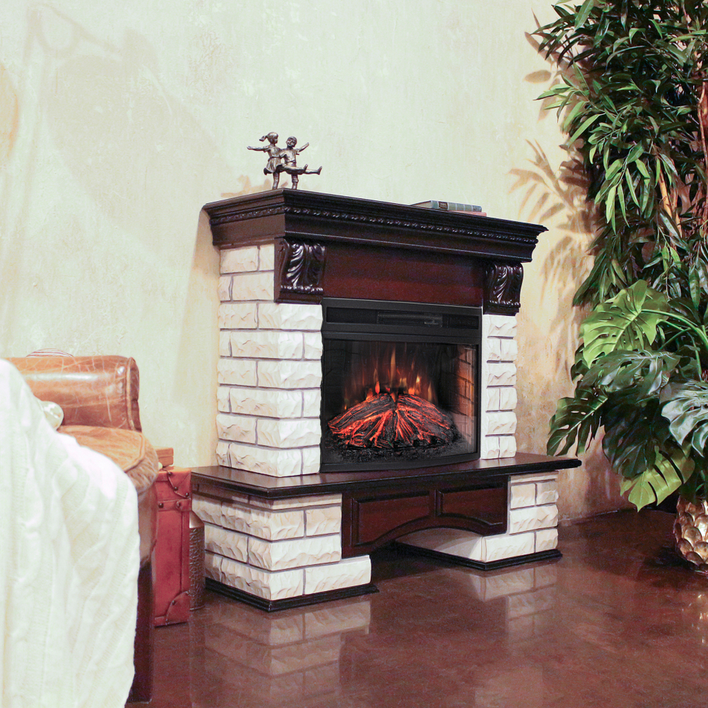 Каминокомплект Real Flame Country Lux Rock 25/25,5 AO с очагом Firefield 25