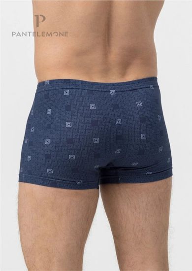 Трусы мужские боксеры Pantelemone PMH-1452, клетка темно-синяя