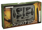 SHURE PGADRUMKIT7 набор микрофонов для ударных, включает в себя: PGA52 х 1, PGA56 х 3, PGA57 х 1, PGA81 х 2, держатели, кабели