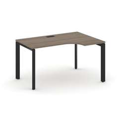 Style Project Стол рабочий эргономичный SN-59P.SPA-022(R) Вяз Благородный/Металл Черный/Черный Заглу