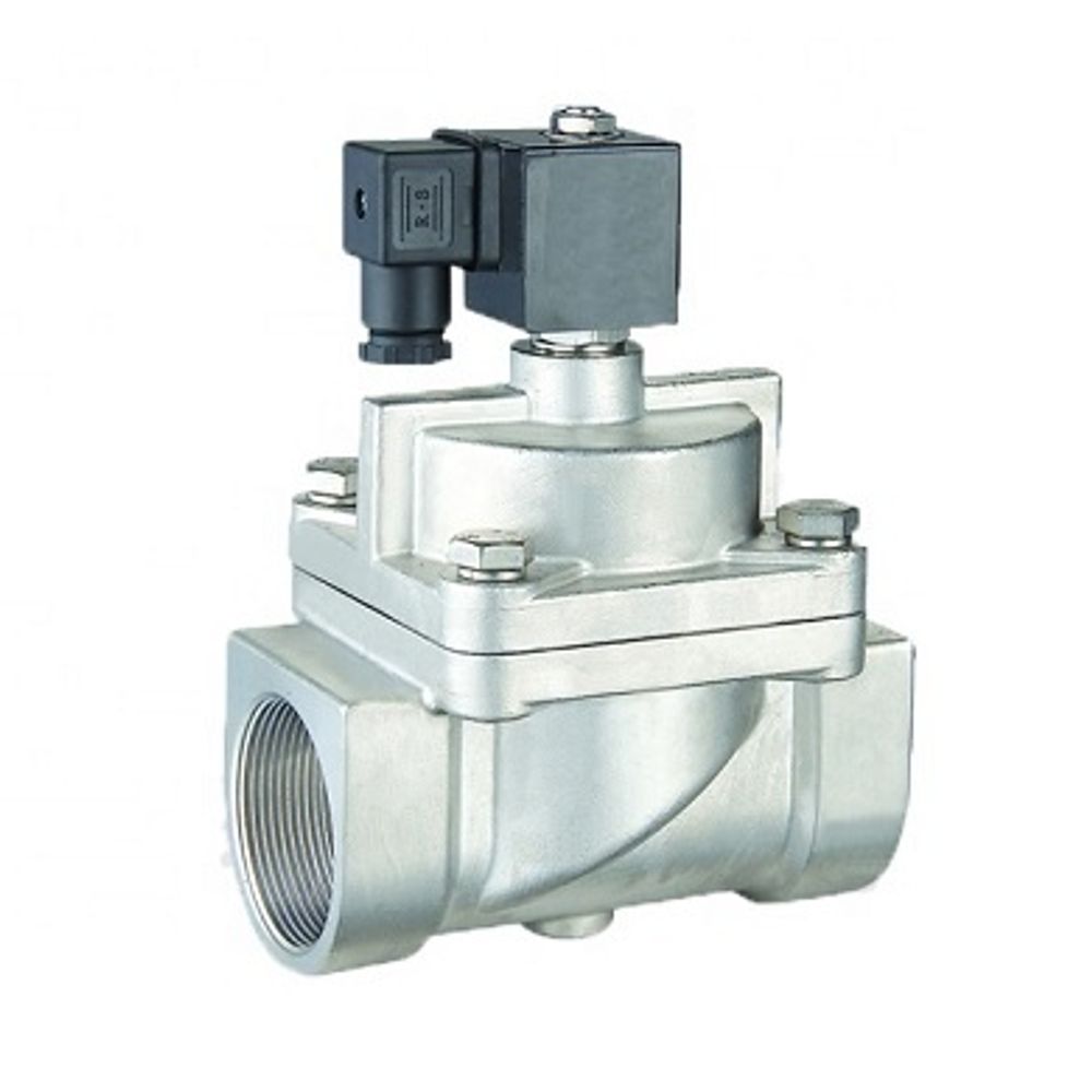 Two way normally closed indirect acting electric solenoid valve Elephant DHY-S-НЗ VITON G 110/220V, body material - stainless steel AISI 304, seal - Viton