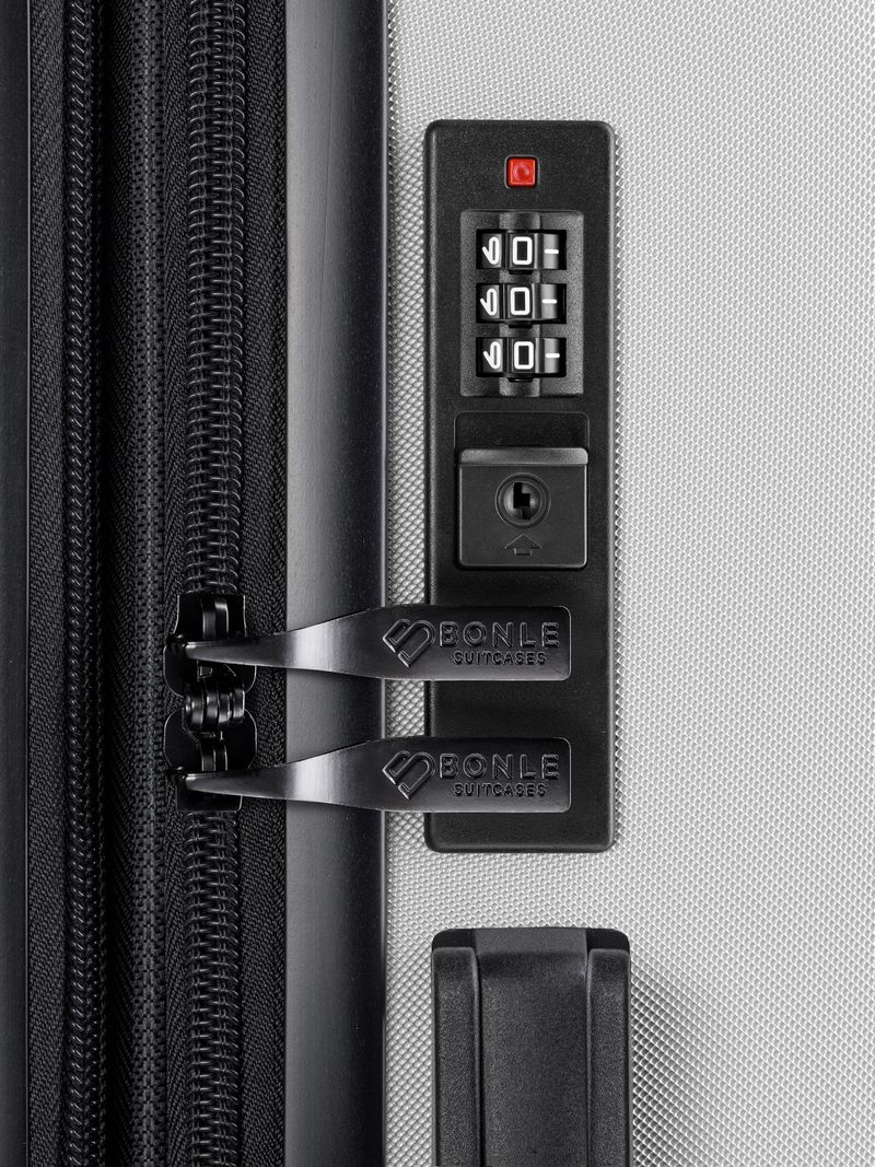 Чемодан Bonle размер L Серебристый