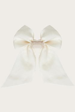 Заколка-бант на гребне с вышивкой