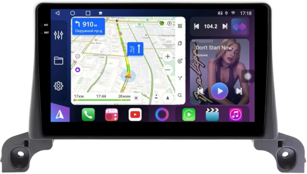 Магнитола Peugeot 3008, 5008 2016-2022, 4008 2020+ - FarCar 9638 монитор 9.5" QLED на Android 14, TS18, CarPlay, 4G SIM-слот