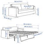 Диван-кровать 2-местный - IKEA HYLTARP/ХИЛТАРП ИКЕА, натуральный