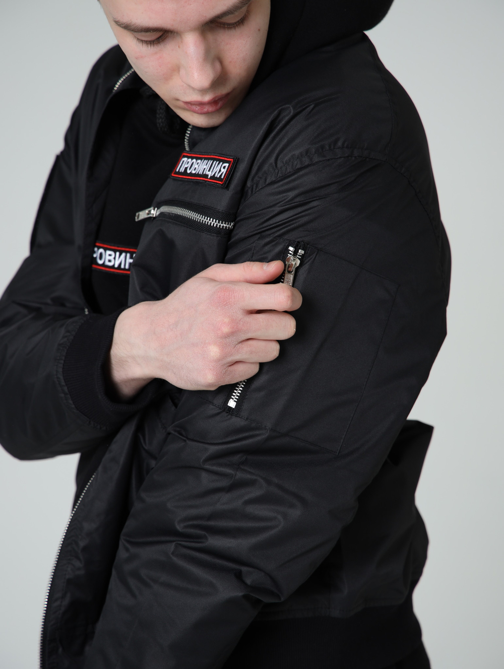 Купить бомбер мужской провинция черный