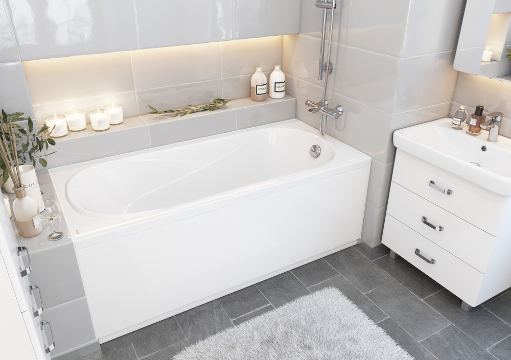 Акриловая ванна Santek Касабланка М 170х70 прямоугольная белая 1WH501531