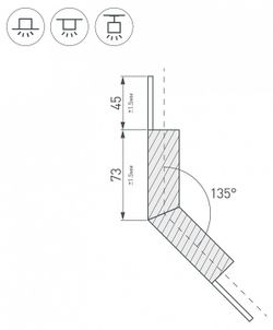 Соединитель угловой L-образный накладной Arlight KLUS 026137