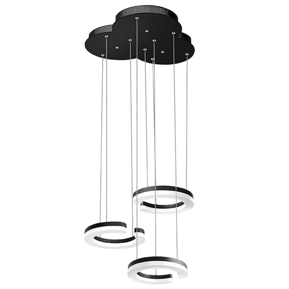 763337 Подвес UNITARIO 34.5W LED 3795LM ЧЕРНЫЙ МАТОВЫЙ 3000K