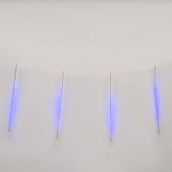 ULD-E2403-144-DTK BLUE IP44 METEOR Занавес светодиодный фигурный Падающие звезды. соединяемый. 2х0.3м. 8 подвесов. Синий свет. Провод прозрачный. TM Uniel.