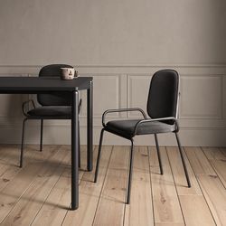 Стул Ror, Double Frame, велюр, черный /черный