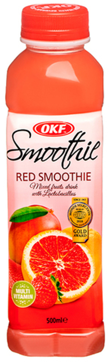 Мультивитаминный напиток OKF Smoothie Red "Манго, Грейпфрут, Клубника" 0.5 - пэт