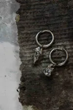 Серьга Rough Jwlry Rock Oxyd темная