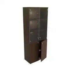 Шкаф стекло прозрачное Континент ЛФ217 800х406х2000, венге