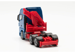 Тягач MAN TGX GX 6x4 с краном-манипулятором, синий