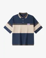 Поло Ymkashix серое / темно-синее