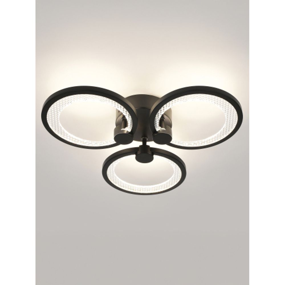 Светильник потолочный светодиодный ЭРА Модерн Odry CLL-1-46W 3K-6,5K RC BK с ДУ черный