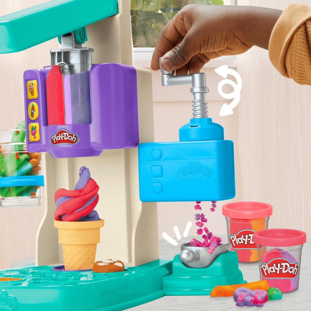 Play-Doh - Ciastolina Леденцовая Лавка Радужные витые мороженое + аксессуары G0028