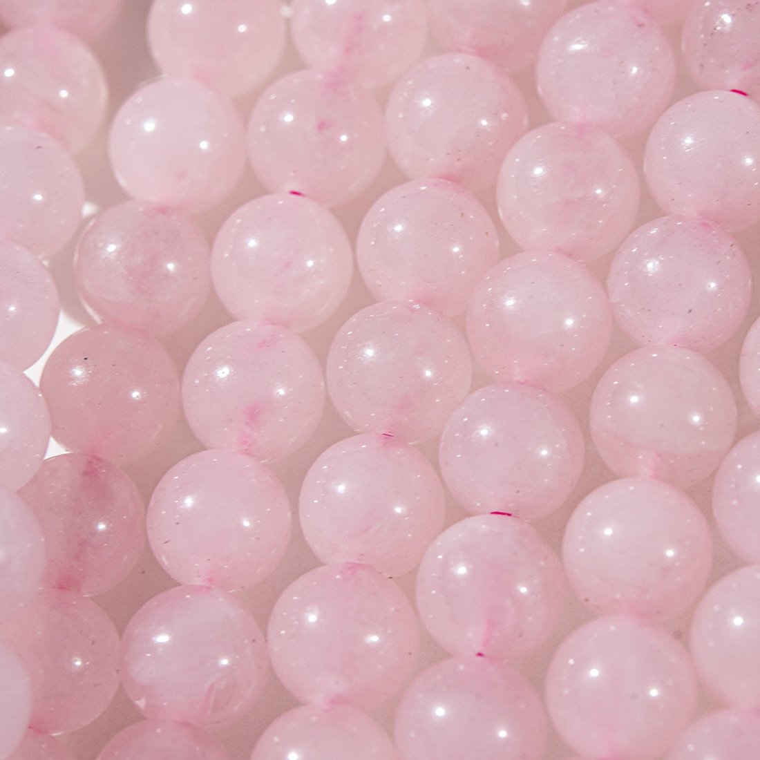 Розовый кварц натуральный, 6,5мм, бусины в форме шара