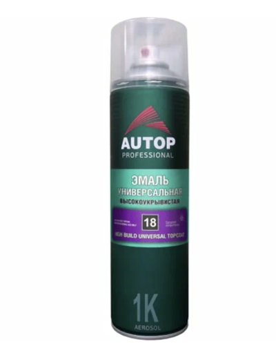 AUTOP №18 High Build Topcoat Эмаль акриловая высокоукрывистая (650мл) черная глянцевая