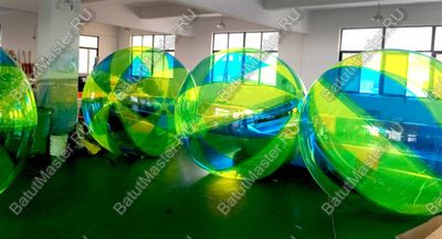 Аттракцион Водный шар ПВХ «Сине-зеленый» 1,5*1,5*1,5 м