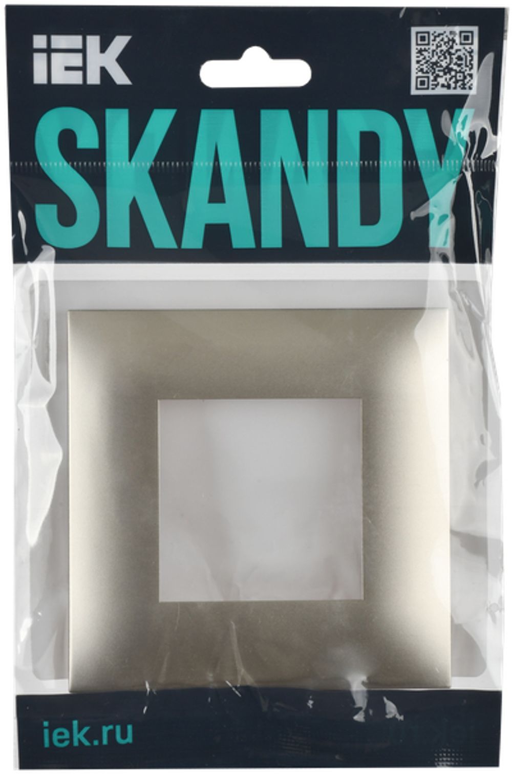 SKANDY Рамка 1-местная SK-F01Sh шампань IEK