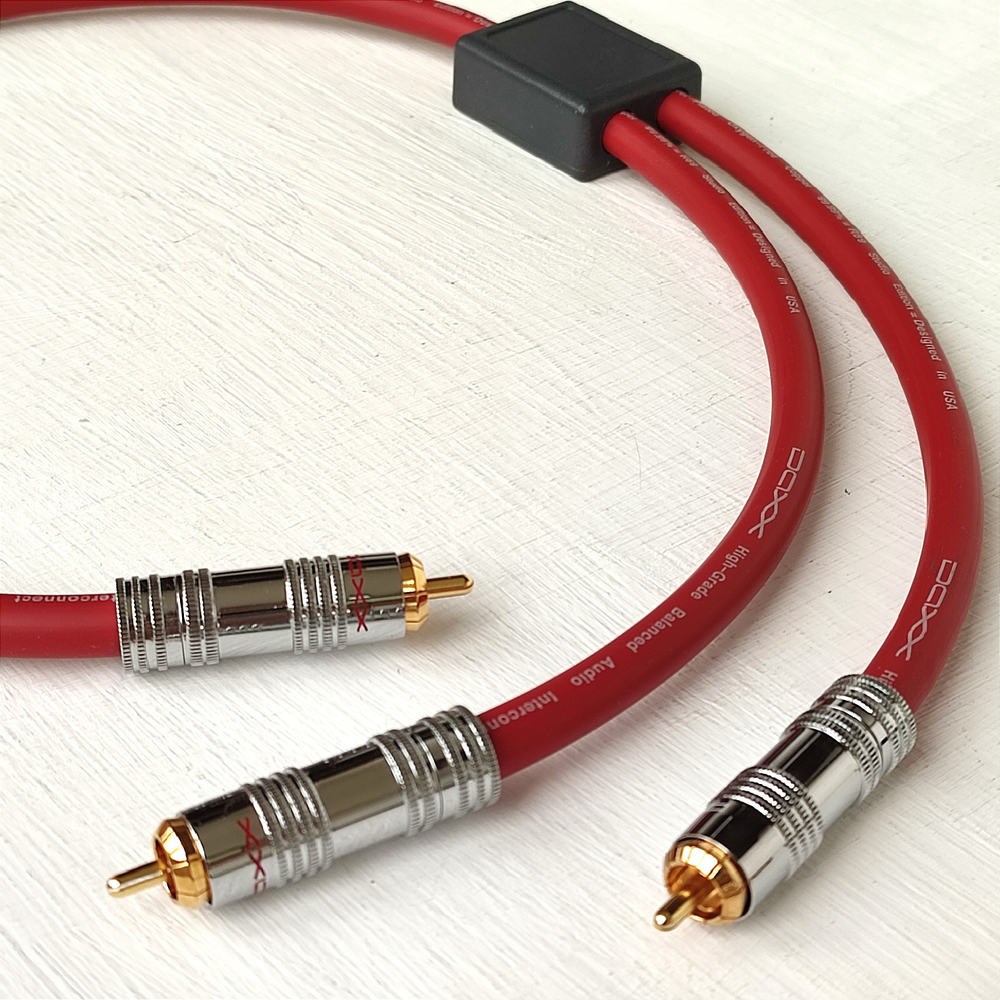 DAXX Y89 Аудио кабель-разветвитель 2RCA-1RCA с посеребренными жилами 2x0.75mm2 уровня High Grade, D=9mm