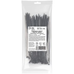 Кабельная стяжка ЭРА NO-224-195 (хомут) нейлоновая 2.5 х 100 мм чёрная (100 шт/уп) Simple