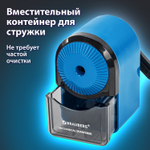 Точилка механическая BRAUBERG ULTRA для чернографитных и цветных карандашей крепление к столу цвет корпуса светло-синий с черным (2 штуки в упаковке)