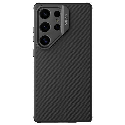 Чехол от Nillkin из арамидного карбона (кевлар) с поддержкой MagSafe для Samsung Galaxy S25 Ultra, серия CarboProp Magnetic Case (версия с открытой камерой)