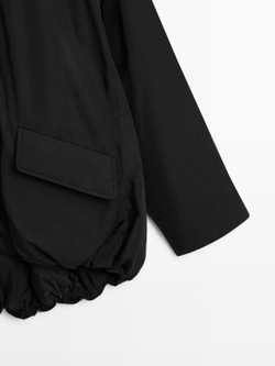 Massimo Dutti Парка из высокотехнологичной ткани, черный