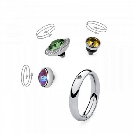 Кольцо - База Qudo  Basic small silver 15.2 мм 627061 S