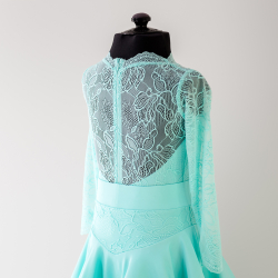 мятное рейтинговое платье для бальных танцев