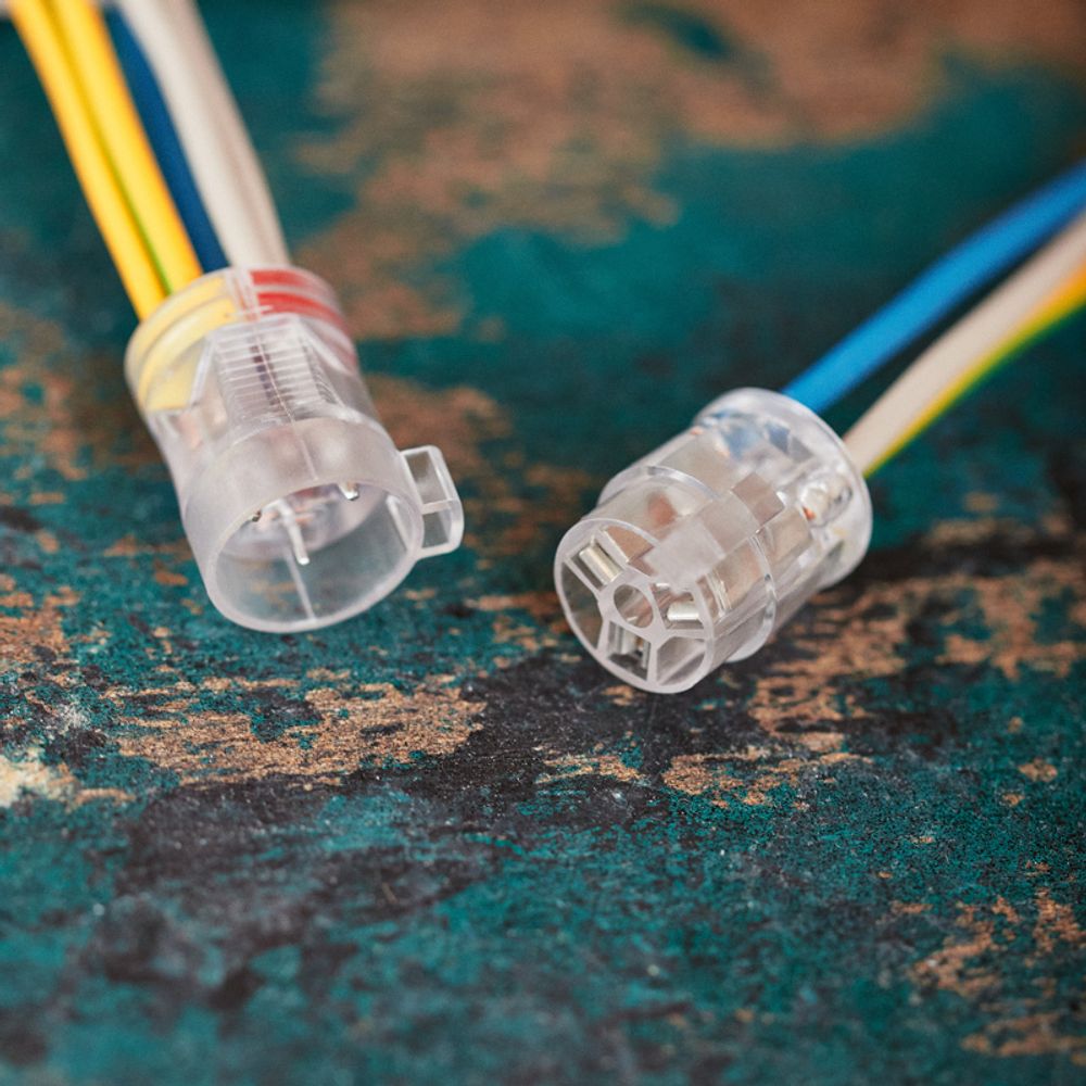 Экспресс-клемма СМК 2273-2x3R проходная разъемная 3 полюса 3х2-проводная 0,5-2,5мм² (50 шт/уп) REXAN