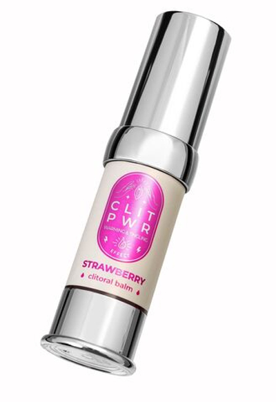 Стимулирующий бальзам для клитора Clit Pwr с ароматом клубники - 15 мл.