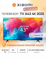 Телевизор смарт 43 дюйма 4К TV A43 черный