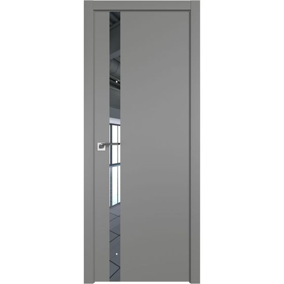 Межкомнатная дверь unilack Profil Doors 6E грей со вставкой