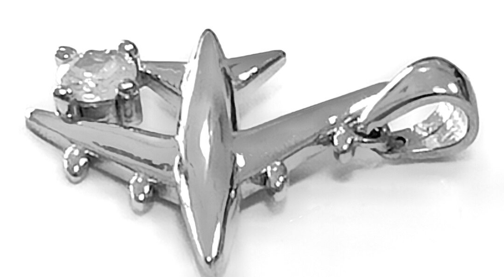 Подвеска из серебра Самолет