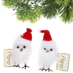 Подвеска «Совушка в зимнем колпачке» 12 см (в ассортименте), Красный